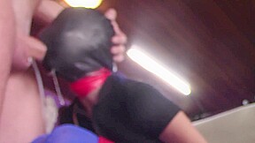 10 Minutes Of Bound Extreme Blowjob And Deepthroat With Huge Cumshot On Pantyhose