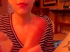 23yr Old Cute Geek Swallowing Cum At Home