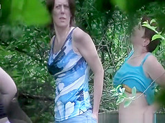 3 mature women caught peeing