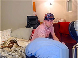 3 str8 guys flashing on webcam
