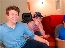 3 str8 guys flashing on webcam