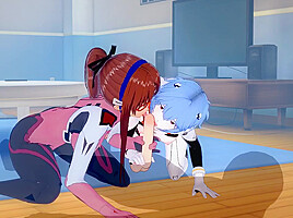 3d Hentai And Hentai 3d In [evangelion]mari And Rei Threesome