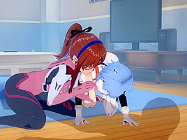 3d Hentai And Hentai 3d In [evangelion]mari And Rei Threesome