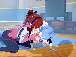 3d Hentai And Hentai 3d In [evangelion]mari And Rei Threesome