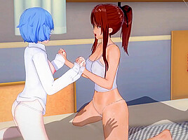 3d Hentai And Hentai 3d In [evangelion]mari And Rei Threesome