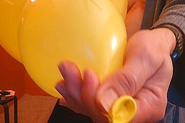 75) Smiley Balloon Jerk-off -- Will He Pop? -- Balloonbanger