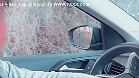A Car Ride Ends Up With Handjob Footjob