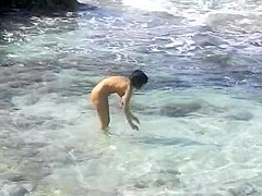 A Hot German Chick Gets Double Penetrated On The Beach