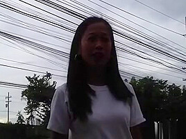A Man Fucks A Pretty Thai Nymph Crushing Up Her Tiny Twat