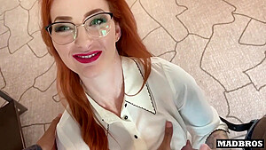 A Trapped Redhead Boss Gets Her Ass Fucked In The Office By Two French Black Guys!!!