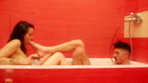 ANNIVERSARY CELEBRATING ROMANTIC FUCK IN RED BATH