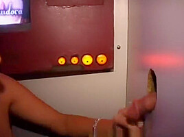 Acrobat Blonde Babe Blows Boners in Glory Hole!