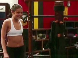 Adria Rae Hot Intention With The Old Gym Trainer