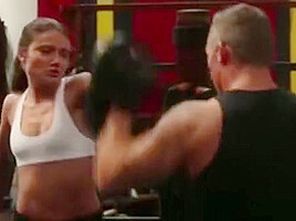 Adria Rae Hot Intention With The Old Gym Trainer
