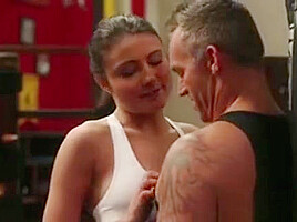 Adria Rae Hot Intention With The Old Gym Trainer