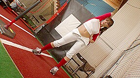 Alexa Nicole gets served up a screwball