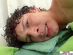 Amateur Latin twink fingers his butthole while masturbating