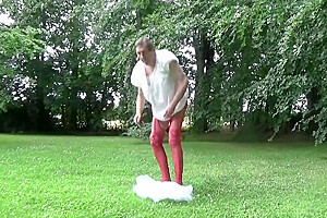 Amateur Outdoor Transvestite Sounding Urethral Lingerie 202