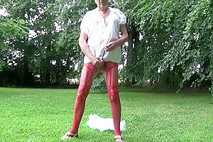 Amateur Outdoor Transvestite Sounding Urethral Lingerie 202