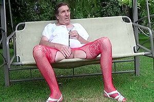 Amateur Outdoor Transvestite Sounding Urethral Lingerie 202
