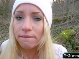 Amateur blondie Czech girl Kiara banged in exchange for money