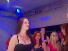 Amateur party eurobabes lick pussy in a club