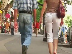 Amateur street candid blonde