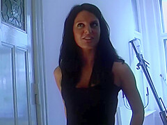 Amazing Dark Haired Babe From Germany Gets Smashed By Two Cocks