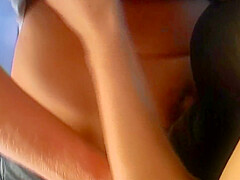 Amazing Dark Haired Babe From Germany Gets Smashed By Two Cocks