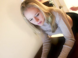 Amazing blonde gets some nice booty spanking