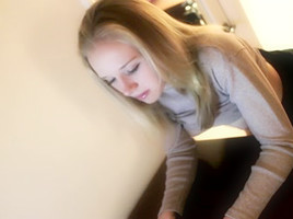 Amazing blonde gets some nice booty spanking