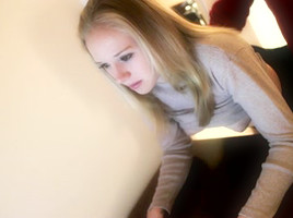 Amazing blonde gets some nice booty spanking