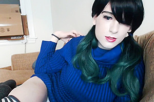 Amazingly Cute CrossDresser Cums Twice