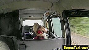 Analfucked brit rims cabbie in the back