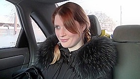 Anika in girl gets picked up and gives blowjob in the car