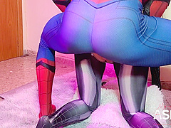 Asian Spidergirl In Tight Suit Creampied  Special Halloween!