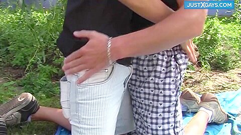 Ass Fucking In Dadys Garden