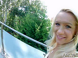 Ass Traffic Honey Sweet's 18 year old ass is fucked in first porn