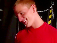 Assfucked jock jerking dick until cumshot