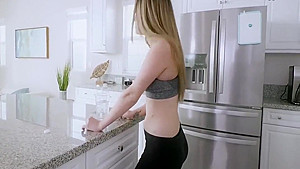 Athena Faris in Twerking blonde teen 18+ back for more cock  Cum on face