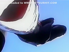 Awesome out door up-skirt thong
