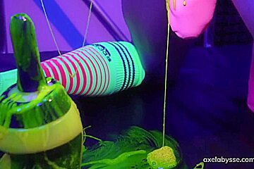 Axel Abysse In Surreal Neon Gooey Fisting