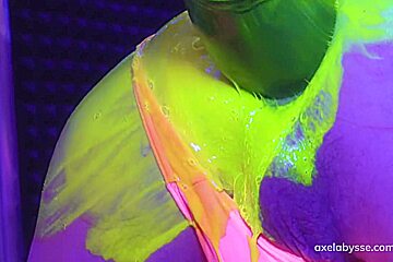Axel Abysse In Surreal Neon Gooey Fisting