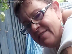 BBW Warm Sweet Honey fucked behind the shed pt2