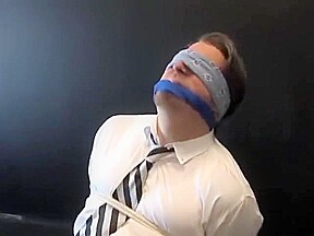 BG Hot beefy executive bound, gagged and stripped