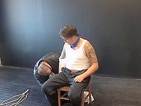 BG Hot beefy executive bound, gagged and stripped