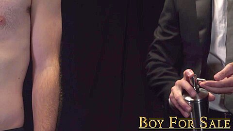 BOYFORSALE - Cute boy obeys master and shoots bucketfuls on command