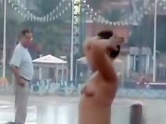 Beach fuck with specatators
