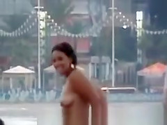 Beach fuck with specatators