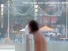 Beach fuck with specatators